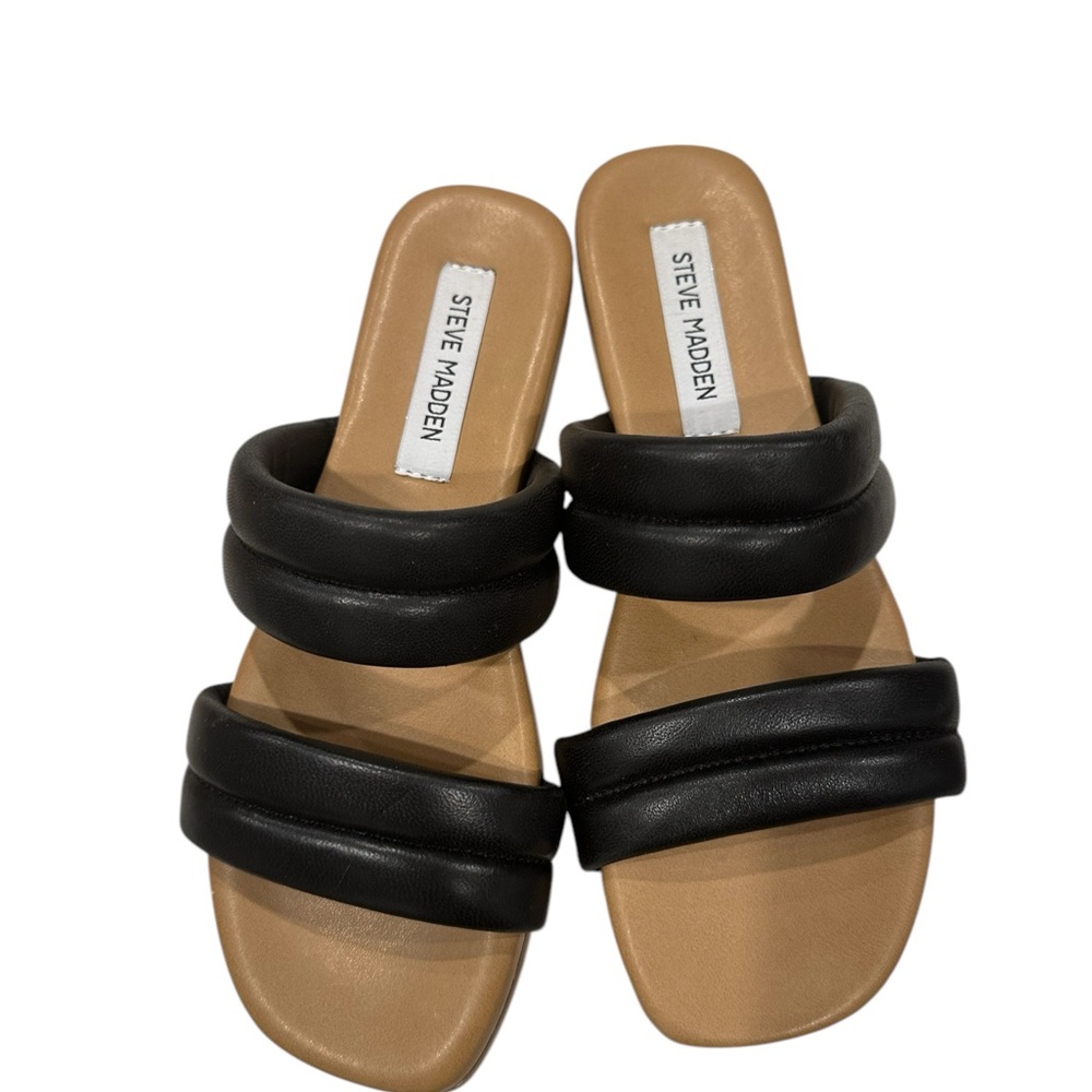 Steve Madden Black/ Tan Women's Sandals Size 7